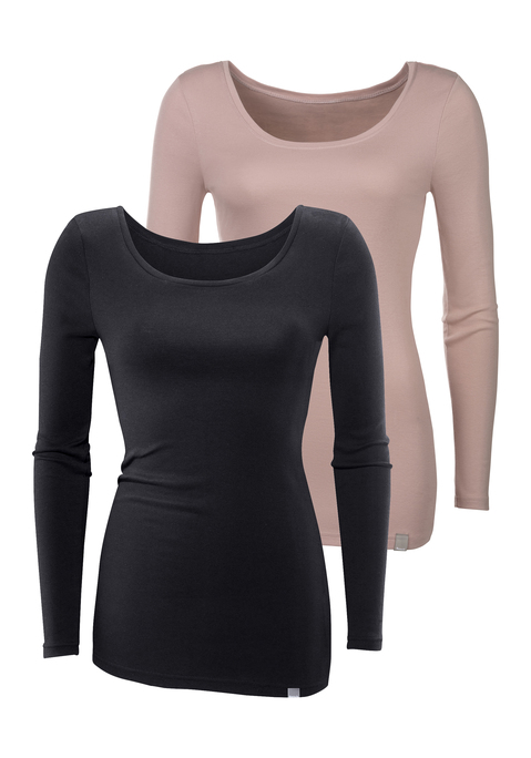 Bild: Langarmshirt von Bench.: Bench. Longsleeve mit kleinem Weblabel am Saum. Etwas länger und figurnah geschnitten. Weiche Feinripp-Qualität aus reiner Baumwolle.