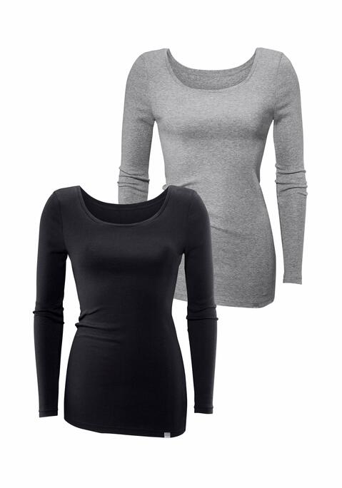 Bild: Langarmshirt von Bench.: Bench. Longsleeve mit kleinem Weblabel am Saum. Etwas länger und figurnah geschnitten. Weiche Feinripp-Qualität aus reiner Baumwolle.