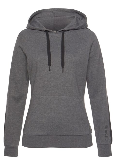Bild: Kapuzensweatshirt von Bench. Loungewear: Kapuzenpullover von Bench. Lässig geschnitten mit Raglanärmeln. Kapuze mit regulierbaren Bindeband. Kängurutasche. Aus 60% Baumwolle (unterstützt Cotton made in Africa), 40% Polyester.