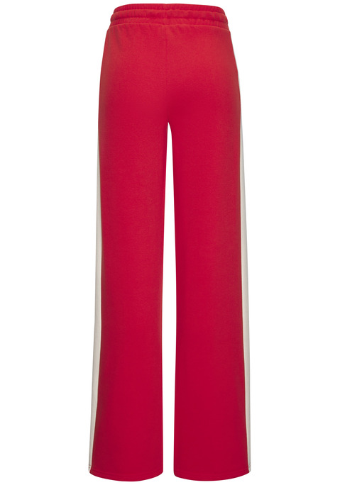 Bild: Loungehose von Bench. Loungewear: Sportliche Wide-leg-Pants von Bench Loungewear. Kontrastfarbene Galonstreifen und Saumschlitze seitlich. Kleines Logo auf dem Bein. Elastischer Kordelzugbund. Seitliche Eingrifftaschen. Trageangenehme Qualität.