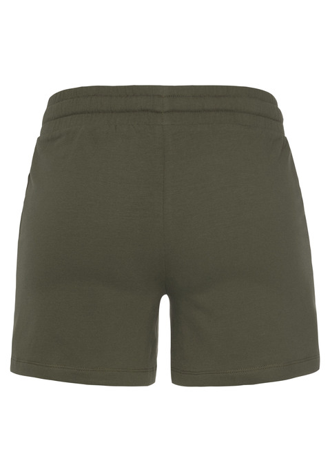 Bild: Relaxshorts von Bench. Loungewear: Sportliche Bermudas von Bench. Geraffter Kordelzugbund. Toniger kleiner Logoprint am linken Bein. Optimal für Sport und Freizeit an warmen Tagen. Weiche, elastische Sweatware.
