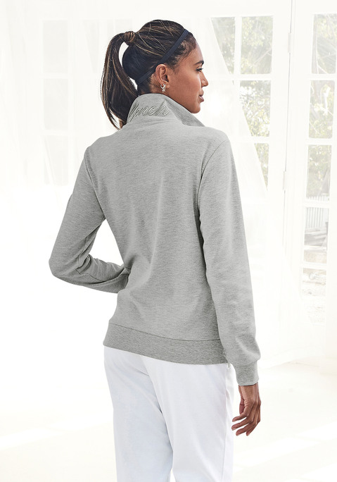 Bild: Sweatjacke von Bench. Loungewear: Sweatjacke von Bench.  Stehkragen mit schöner Logostickerei im Nacken. Praktische Kängurutaschen. Aus 70% Baumwolle (unterstützt Cotton made in Africa), 30% Polyester.