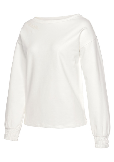 Bild: Sweatshirt von Bench. Loungewear: Modisches Sweatshirt von Bench. Ton-in-Ton-Logodruck und bequem weiter Rundhalsausschnitt. Geraffte Ärmelbündchen. Sehr gut kombinierbarer Freizeitlook. Aus weicher, angerauter und elastischer Baumwolle.