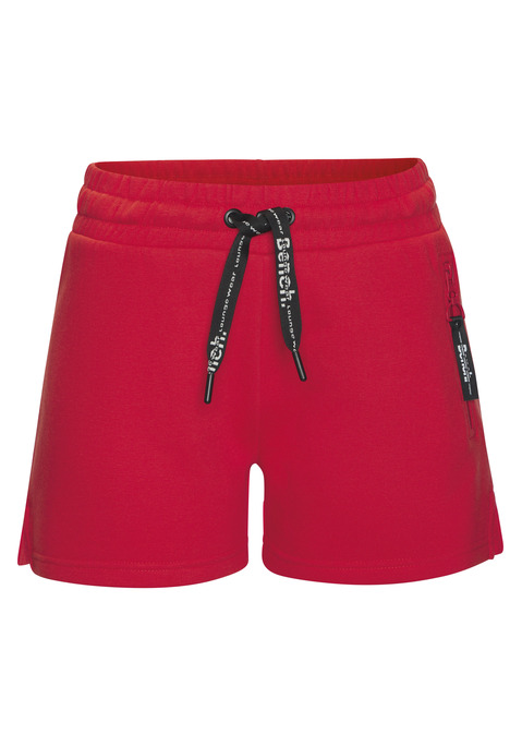 Bild: Sweatshorts von Bench. Loungewear: Shorts von Bench Loungewear. Seitliche Zippertasche. Elastischer Kordelzugbund mit kontrastfarbenem Bindeband. Trageangenehme Qualität.