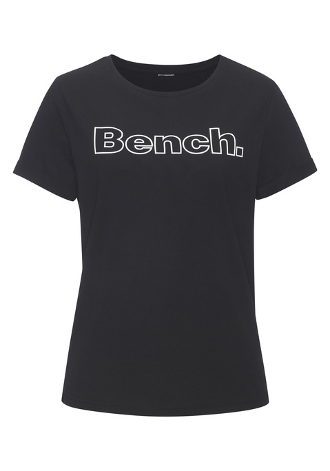 Bild: T-Shirt von Bench. Loungewear: T-Shirt im 2er-Pack von Bench Loungewear im praktischen Doppelpack. Mit Logodruck. Elastische Passform. Aus angenehm weicher Baumwolle.