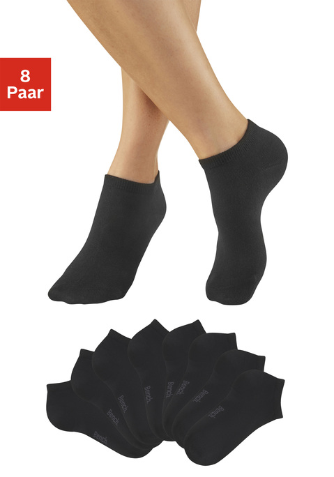 Bild: Sneakersocken von Bench.: Klassische Basic-Sneakersocken von Bench im 4er-Pack. Weiches, druckfreies Bündchen auf Knöchelhöhe. Für eine lange Haltbarkeit an Ferse und Spitze verstärkt. Elastische Baumwollmischung.
