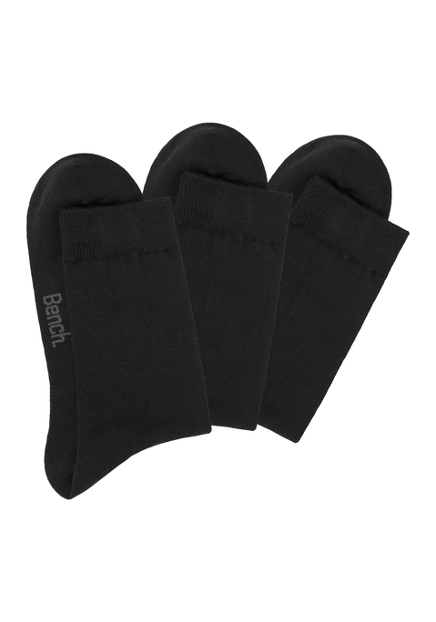 BENCH. Socken Damen 3x schwarz Gr.35-38