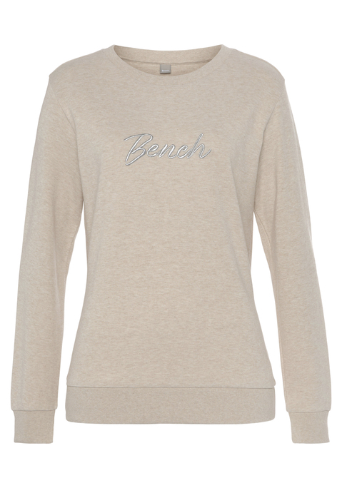 BENCH. LOUNGEWEAR Sweatshirt Damen beige meliert Gr.52/54