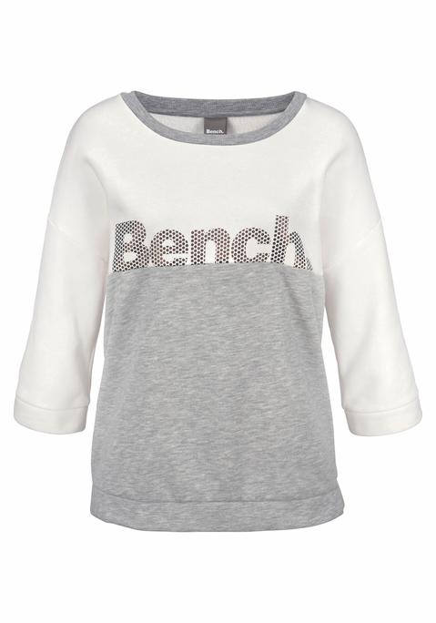 BENCH. Sweatshirt Damen ecru-grau-meliert Gr.40/42