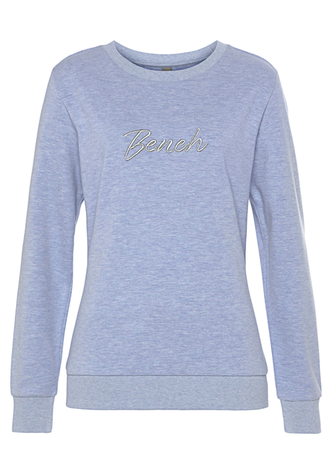 BENCH. LOUNGEWEAR Sweatshirt Damen hellblau meliert Gr.32/34