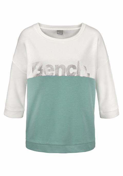 BENCH. Sweatshirt Damen mint-ecru Gr.32/34