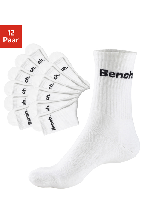 Bild: Tennissocken von Bench.: Aus 75% Baumwolle, 22% Polyamid, 3% Elasthan