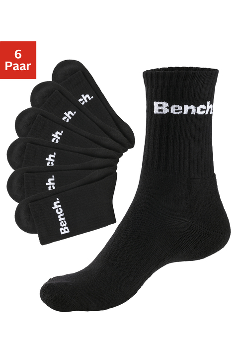 Bild: Tennissocken von Bench.: Aus 75% Baumwolle, 22% Polyamid, 3% Elasthan