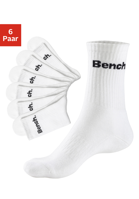 Bild: Tennissocken von Bench.: Aus 75% Baumwolle, 22% Polyamid, 3% Elasthan