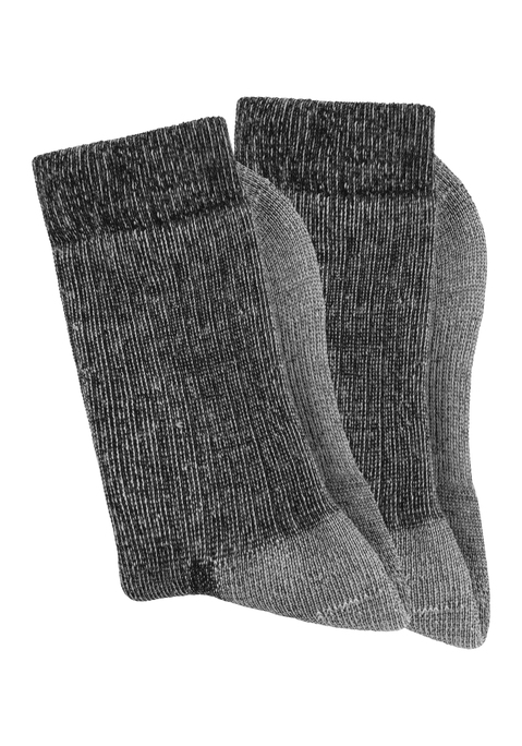 BENCH. Wandersocken Damen 2x schwarz-melange Gr.35-38