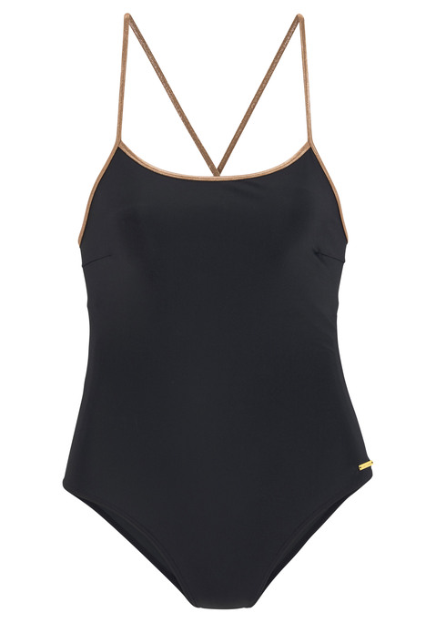 BRUNO BANANI Badeanzug Damen schwarz Gr.34