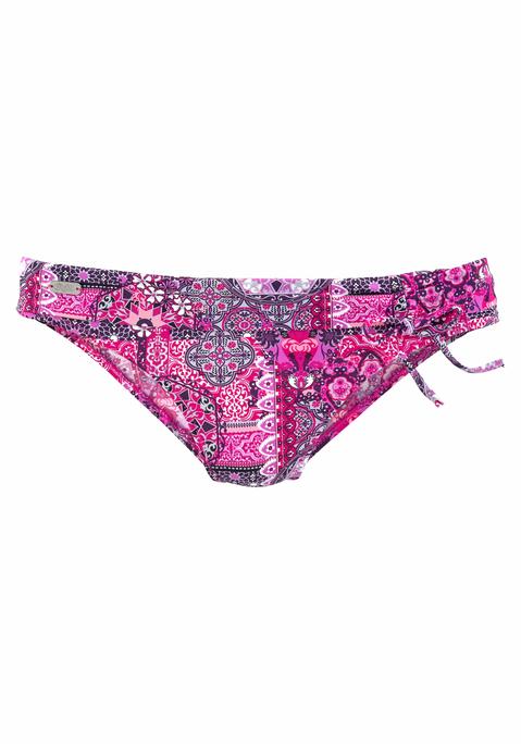 BUFFALO Bikini-Hose Damen aubergine-bedruckt Gr.34