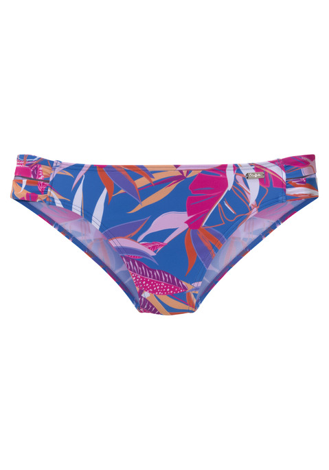 BUFFALO Bikini-Hose Damen blau-pink bedruckt Gr.32