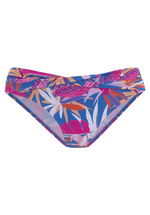 BUFFALO Bikini-Hose Damen blau-pink bedruckt Gr.34