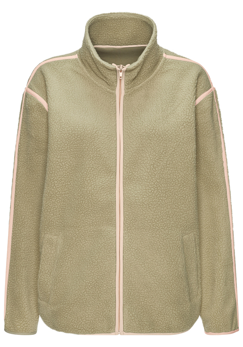 Bild: Fleecejacke von Buffalo: Unifarbene Fleece-Jacke von Bench. Stehkragen und Reißverschluss vorn. Kontrastfarbene Elemente an Reißverschluss, Schultern und Ärmeln. Seitliche Eingrifftaschen. Kuschelig weicher Fleece.