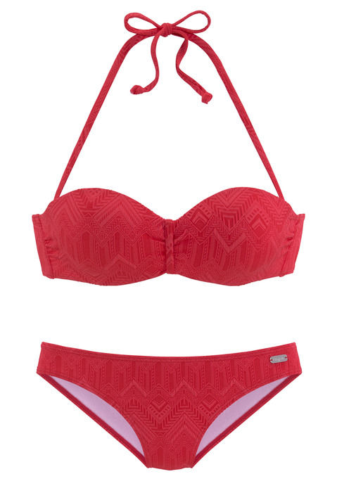 BUFFALO Bügel-Bandeau-Bikini Damen rot Gr.34 Cup B