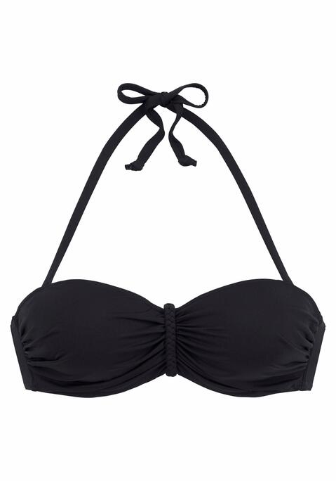 BUFFALO Bügel-Bandeau-Bikini-Top Damen schwarz Gr.34 Cup C