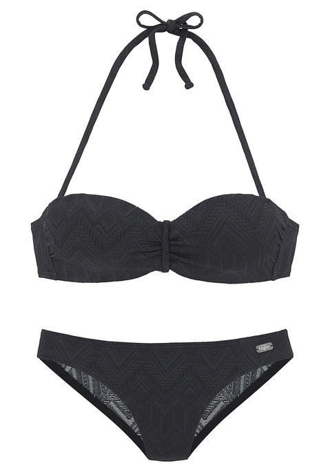 BUFFALO Bügel-Bandeau-Bikini Damen schwarz Gr.32 Cup A