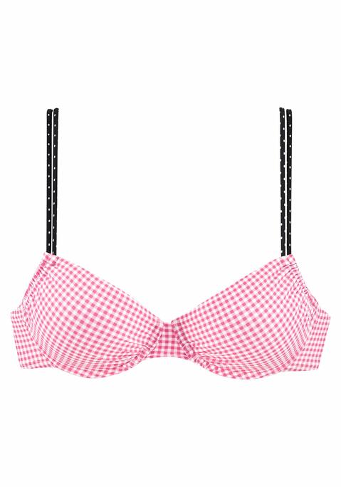 BUFFALO Bügel-Bikini-Top Damen rosa-schwarz Gr.34 Cup B