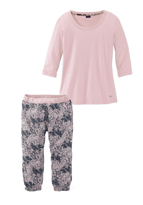 BUFFALO Damen Capri-Pyjama rosa-gemustert Gr.40/42