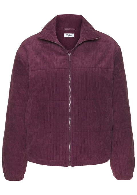 Bild: Cordjacke von Buffalo: Gesteppte Cordjacke von Buffalo. Hoch schließender Kragen. Durchgehender Reißverschluss vorn. Elastische Bündchen an den Ärmeln. Leicht wattiert. Pflegeleichte Cordware.