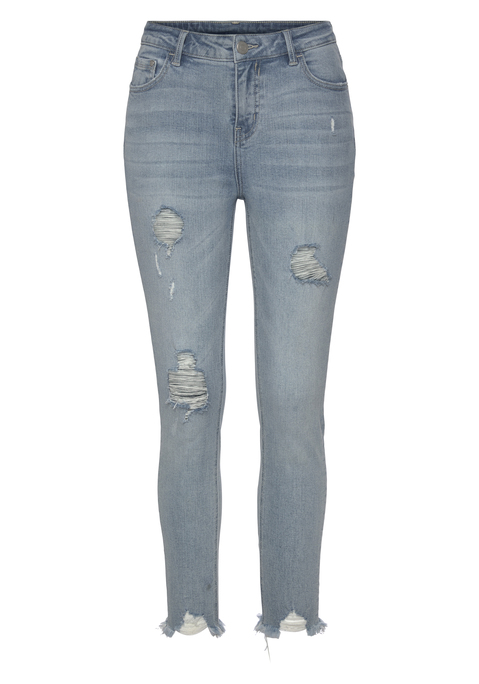 BUFFALO Destroyed-Jeans Damen blue-washed Gr.44