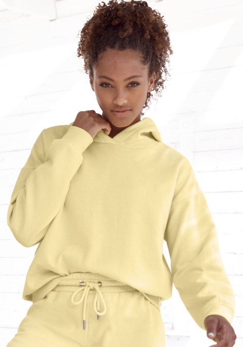 Bild: Hoodie von Buffalo: Klassischer Hoodie von Buffalo mit großem Rückenprint, Kapuze und Rippbündchen. Lockere Passform mit überschnittenen Schulternähten. Für Freizeit und Sport. Weiche Qualität mit Baumwollanteil.