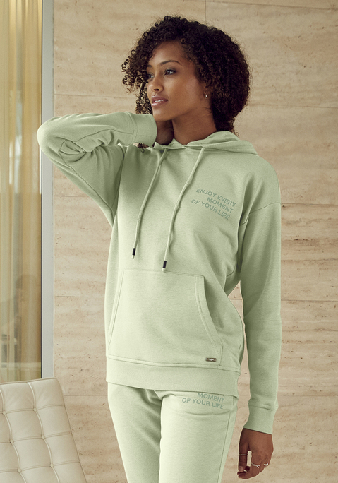 Bild: Hoodie von Buffalo: Gemütlicher Hoodie von Buffalo. Mit kleinem Statement-Print, Känguru-Tasche und Rippbündchen an den Säumen. Weiche French-Terry-Qualität aus Baumwollmix.