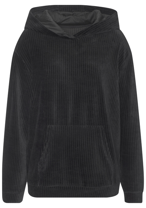 Bild: Kapuzenpullover von Buffalo: Stylischer Loungehoodie von Buffalo in hochwertiger Cord-Struktur im Retro-Stil. Mit Kapuze, Kängurutasche und überschnittenen Schultern. Trageangenehme Qualität aus einer Baumwollmischung.