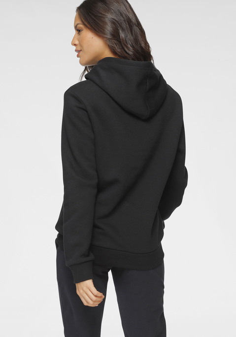 Bild: Kapuzensweatshirt von Buffalo: Kapuzensweatshirt von Buffalo. Aufdruck auf Brusthöhe. Tunnelzug an der Kapuze.  Rippstrickbündchen an den Ärmelsäumen und am Bund. Aus  60% Baumwolle (unterstützt Cotton made in Africa), 40% Polyester.
