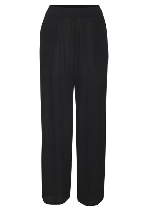 Bild: Palazzohose von Buffalo: Palazzohose von Buffalo mit breitem Gummizugbund. Bequeme Schlupfhose. Praktische Eingrifftaschen. Lockere Passform. Unifarben. Aus Viskose-Crepe.