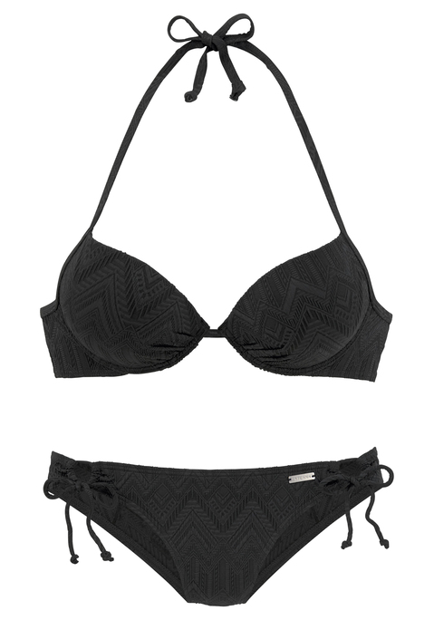 BUFFALO Push-Up-Bikini Damen schwarz Gr.42 Cup B