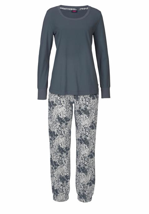 BUFFALO Damen Pyjama grau-gemustert Gr.32/34