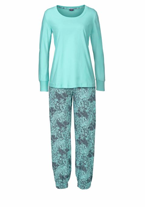 BUFFALO Damen Pyjama mint-gemustert Gr.32/34
