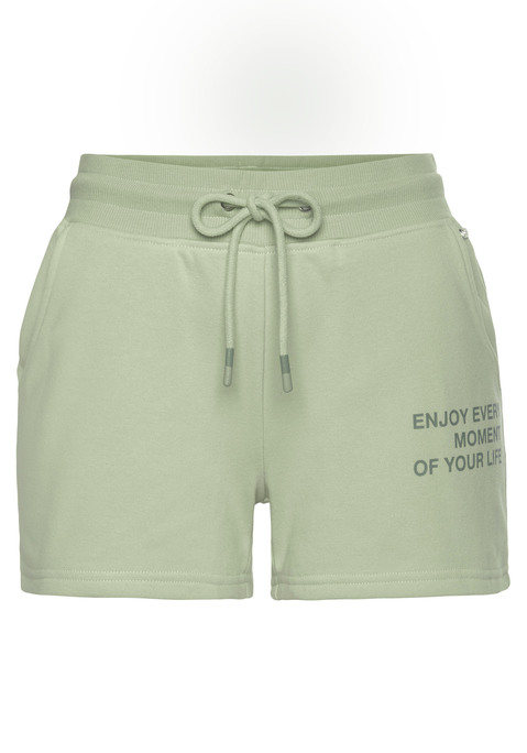 Bild: Relaxshorts von Buffalo: Bequeme Sweatshorts von Buffalo. Mit kleinem Statement-Print,  Rippbündchen am elastische Tunnelzugbund und seitliche Eingrifftaschen. Weiche French-Terry-Qualität aus Baumwollmix.