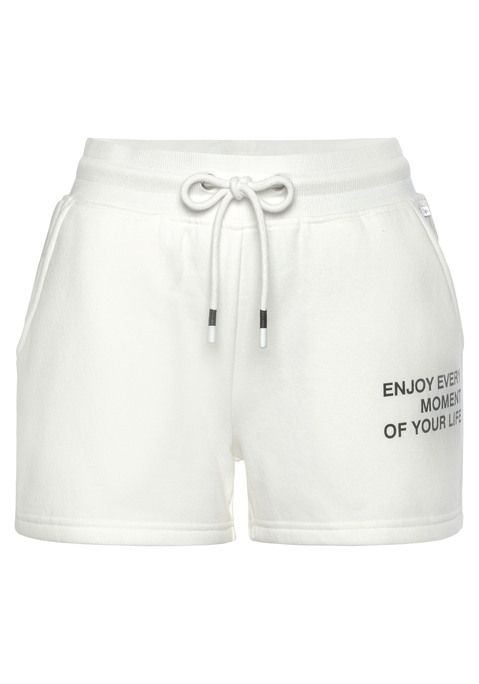 Bild: Relaxshorts von Buffalo: Bequeme Sweatshorts von Buffalo. Mit kleinem Statement-Print,  Rippbündchen am elastische Tunnelzugbund und seitliche Eingrifftaschen. Weiche French-Terry-Qualität aus Baumwollmix.