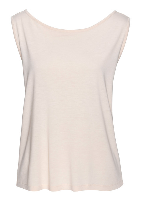 Bild: Shirttop von Buffalo: Top von Buffalo. Weiter U-Boot-Ausschnitt. Gekreuzte Bänder am Rücken. Gerader Saum. Figurumspielende, lockere Passform. Weiche Jerseyware aus Viskose.