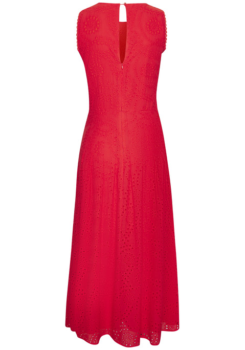 Bild: Spitzenkleid von Buffalo: Ärmelloses, langes Sommerkleid von Buffalo mit verspielten Spitzendetails am Armausschnitt. Schmeichelnde Falten im Taillenbereich. Nahtverdeckter Reißverschluss hinten. Aus trageangenehmer Baumwolle mit weichem Viskose-Innenfutter für hohen Tragekomfort.