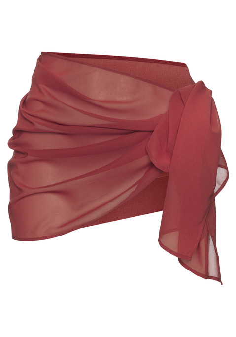Bild: Strandrock von Buffalo: Schlichter Pareo von Buffalo. Kurze Passform. Perfekt für warme Tage am Strand oder Pool. Aus weichem, leicht transparentem Chiffon.
