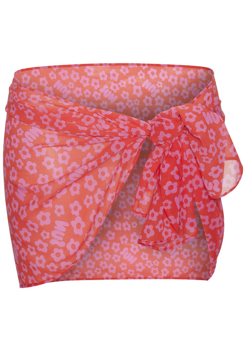 Bild: Strandrock von Buffalo: Hübscher Pareo von Buffalo in transparentem Alloverprint, jedes Teil ein Unikat. Zum Binden über Bikinihosen oder über -oberteile. Perfekt für heiße Tage oder den Sommerurlaub am Strand. Antistatisches, leichtes Material.