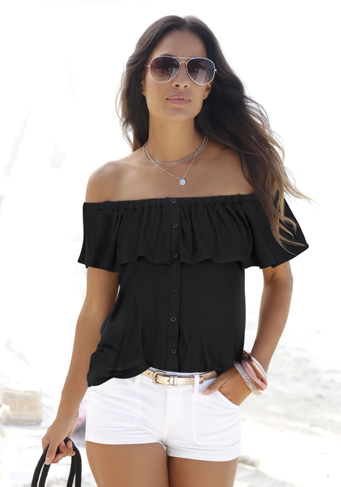 Strandshirt von BUFFALO in schwarz