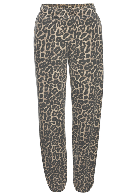 Bild: Sweathose von Buffalo: Markante Loungehose von Buffalo mit Allover-Leo-Print. Mit geradem Bein, dass unten schmal zuläuft. Elastischer Bund für einen angenehmen Sitz. Seitliche Eingrifftaschen. Hochwertige Sweatqualität aus einer Baumwollmischung.