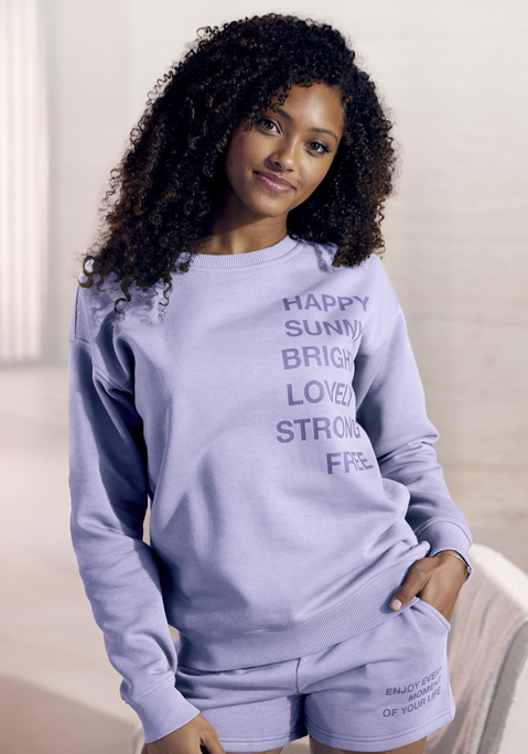 Bild: Sweatshirt von Buffalo: Gemütliches Sweatshirt von Buffalo. Mit großem Statement-Print und Rippbündchen an den Säumen. Weiche French-Terry-Qualität aus Baumwollmix.