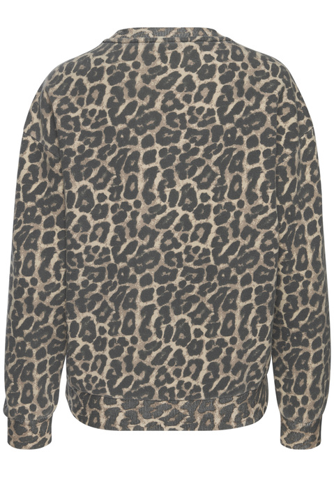 Bild: Sweatshirt von Buffalo: Bequemes Sweatshirt von Buffalo mit trendigem Allover-Print. Langarmdesign mit überschnittenen Schultern. Rundhalsausschnitt mit Rippbündchen. Elastische Bündchen am Ärmel und am Saum. Hochwertige Sweatqualität aus einer Baumwollmischung.