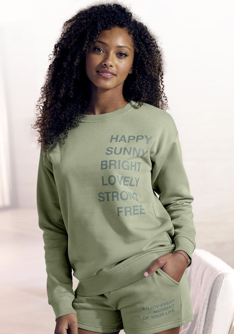 Bild: Sweatshirt von Buffalo: Gemütliches Sweatshirt von Buffalo. Mit großem Statement-Print und Rippbündchen an den Säumen. Weiche French-Terry-Qualität aus Baumwollmix.